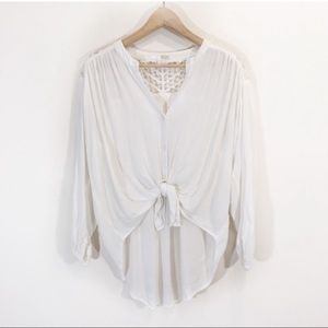 Amuse Society Tie Front Blouse